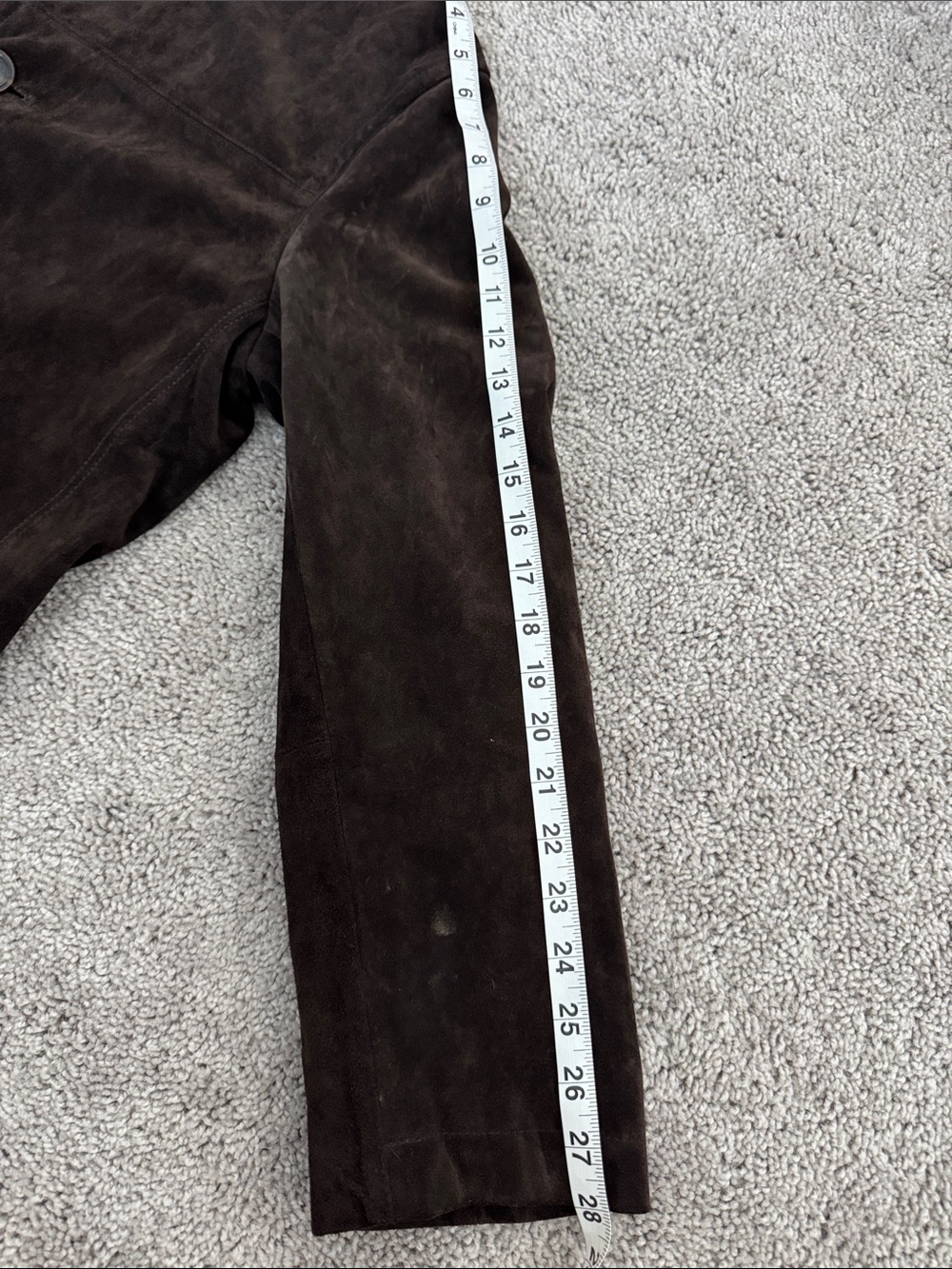 Banana Republic Chocolate Brown Suede Button-Front Barn Jacket - Picture 11 of 11
